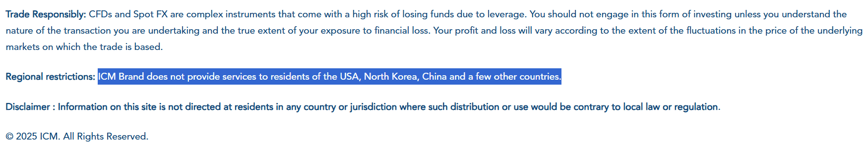 ICM Capital Restricted Regions Review