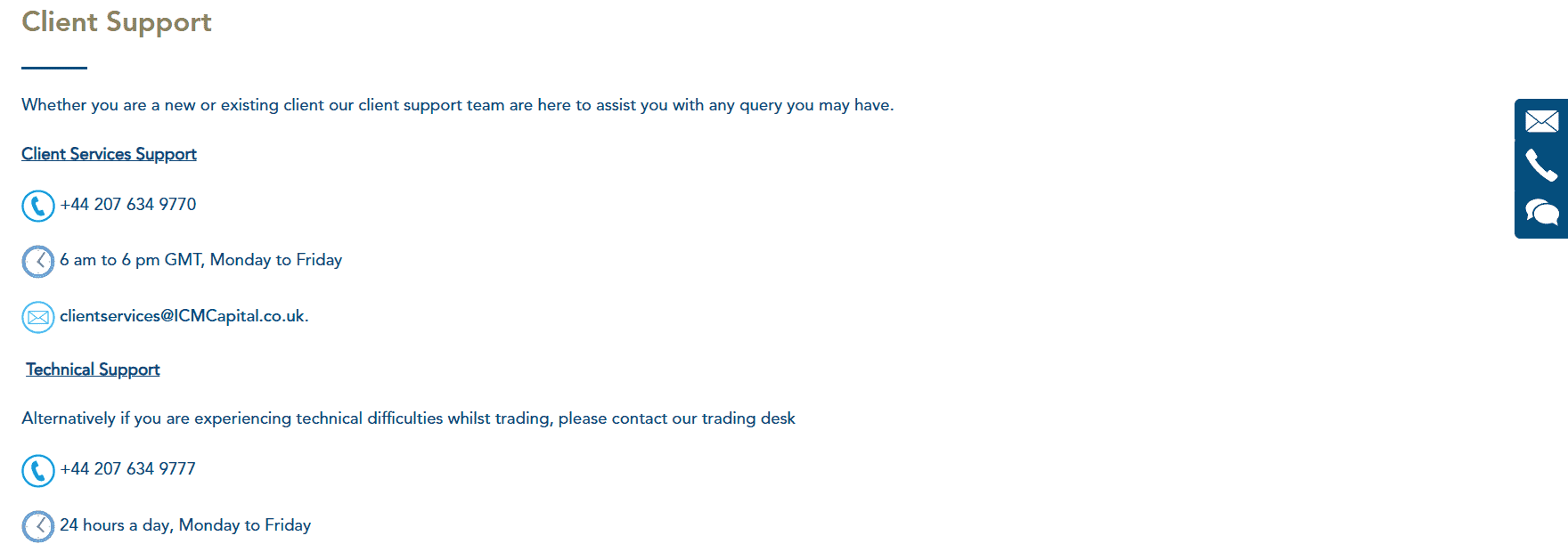 ICM Capital Support Review