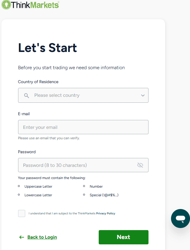 ThinkMarkets Account Opening Review