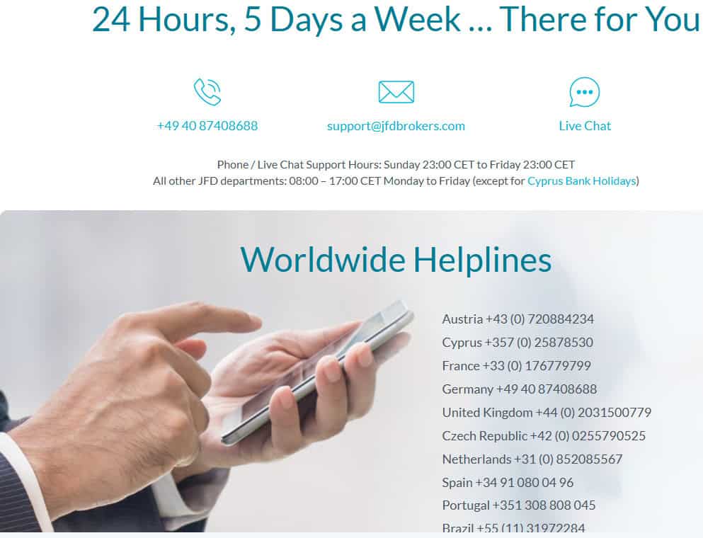 JFD Brokers Customer Support Review
