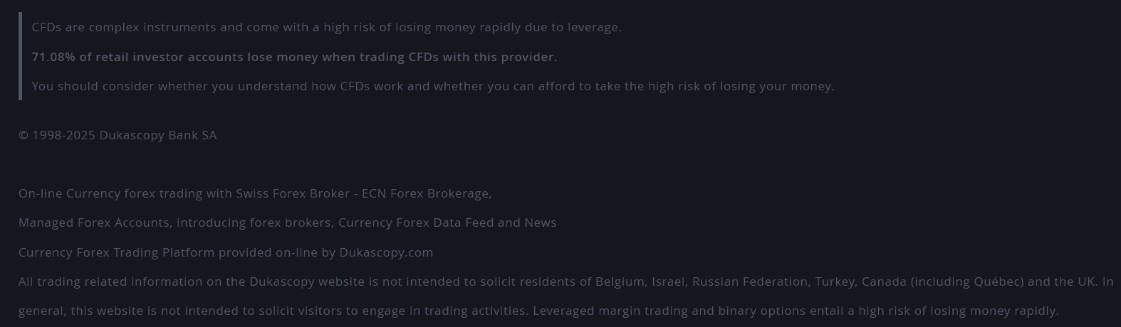 Dukascopy License Review