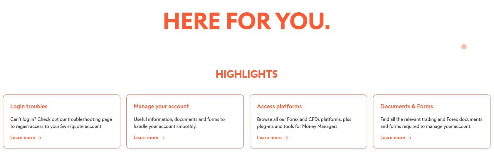 Swissquote Support Review