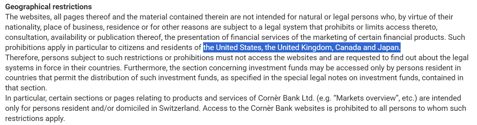 Cornertrader Restricted Regions Review