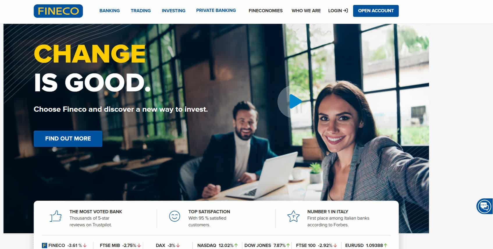 FinecoBank Website Review