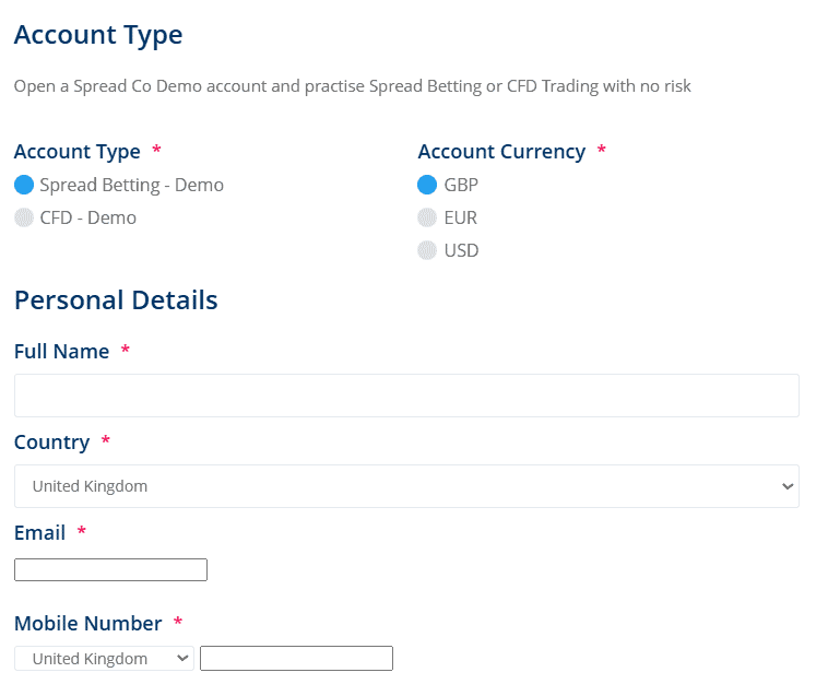 Spread Co Account Opening Review