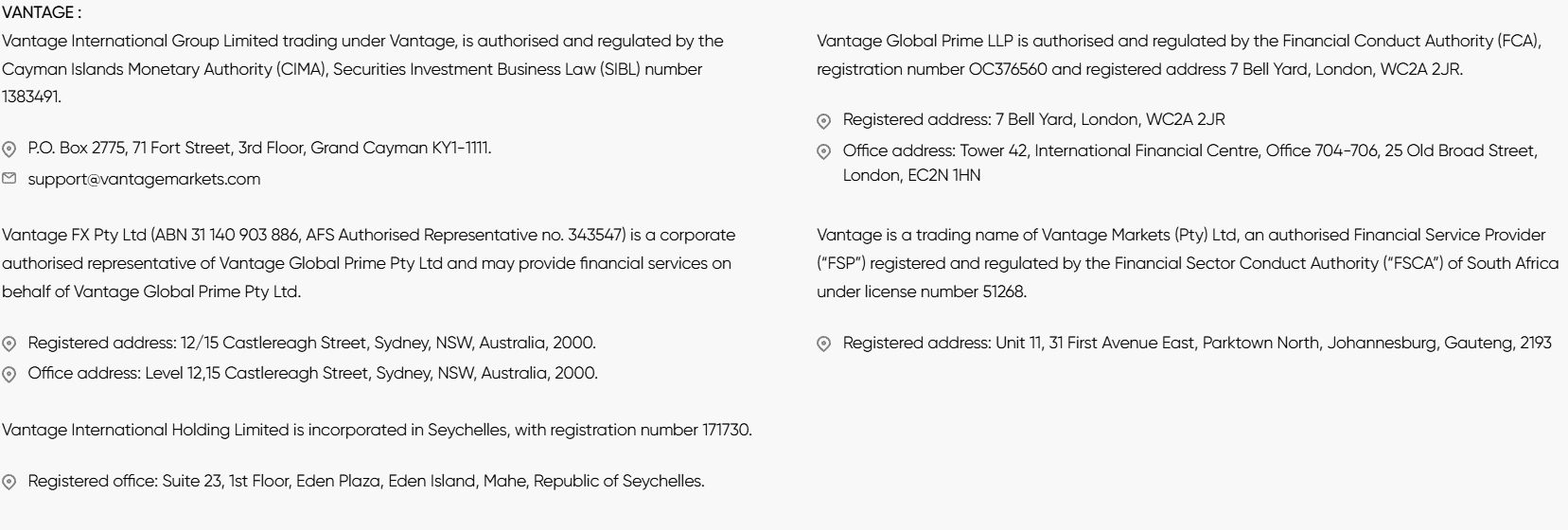 Vantage Regulation Review