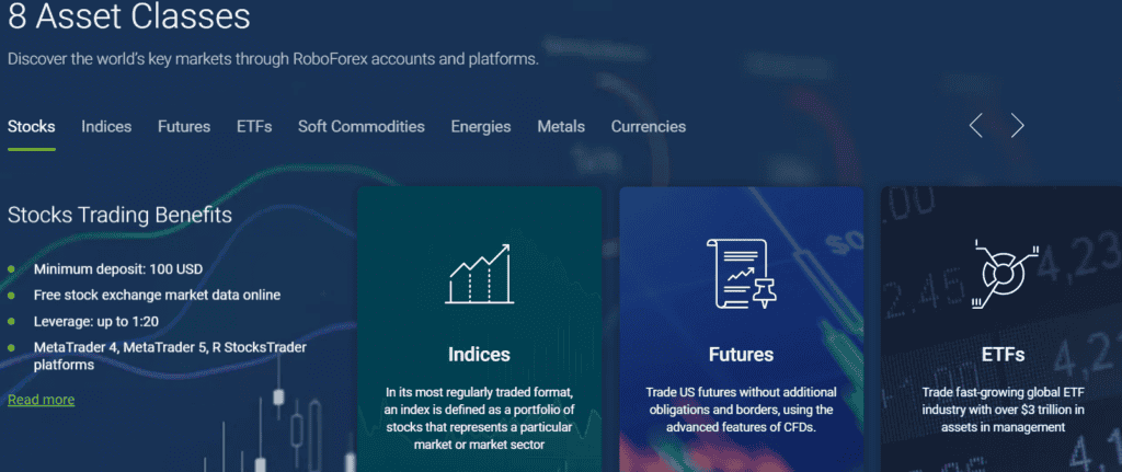 RoboForex Instruments