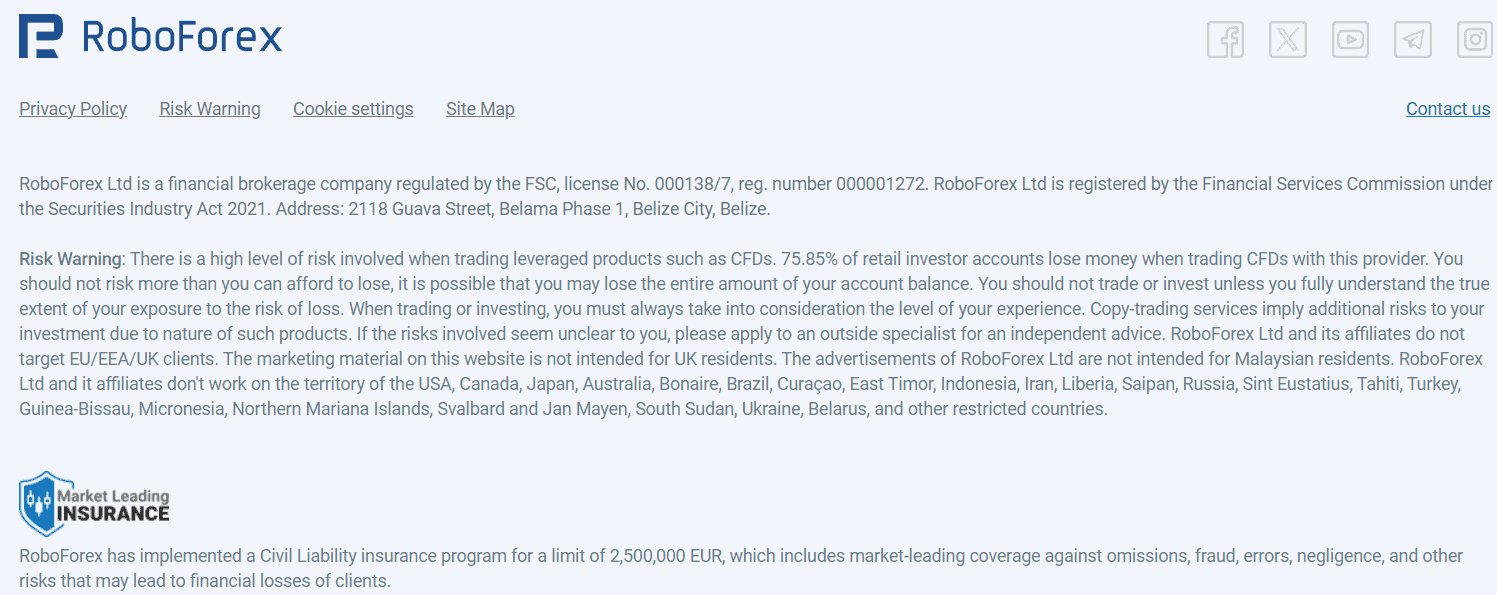 RoboForex Regulation