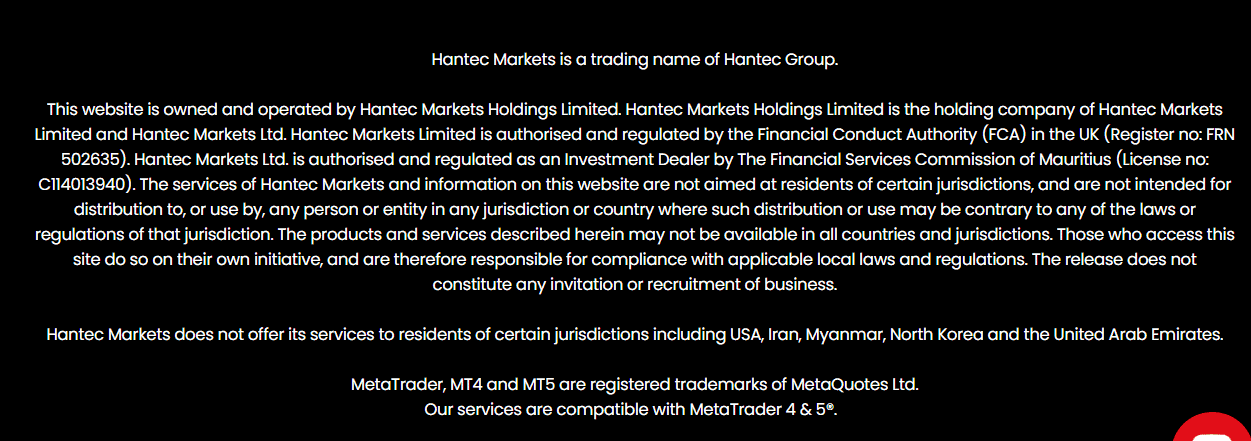 Hantec Markets License Review