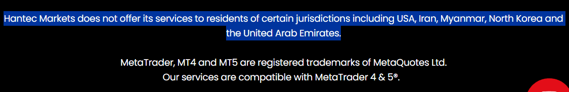 Hantec Markets Restricted Regions Review