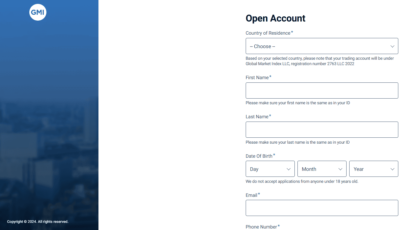 GMI Account Opening Review
