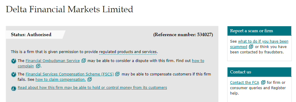 DF Markets license DF Markets license