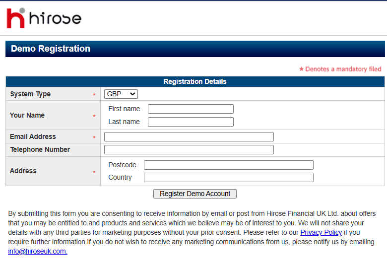 Hirose Financial Account Opening Review