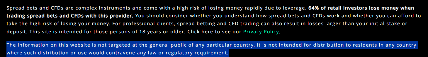 Spreadex Restricted Regions Review