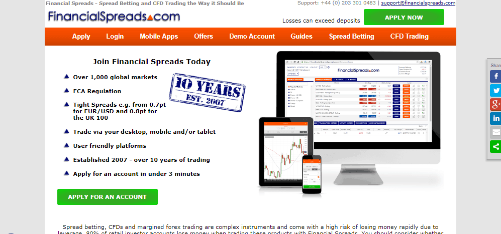 Financial Spreads Website