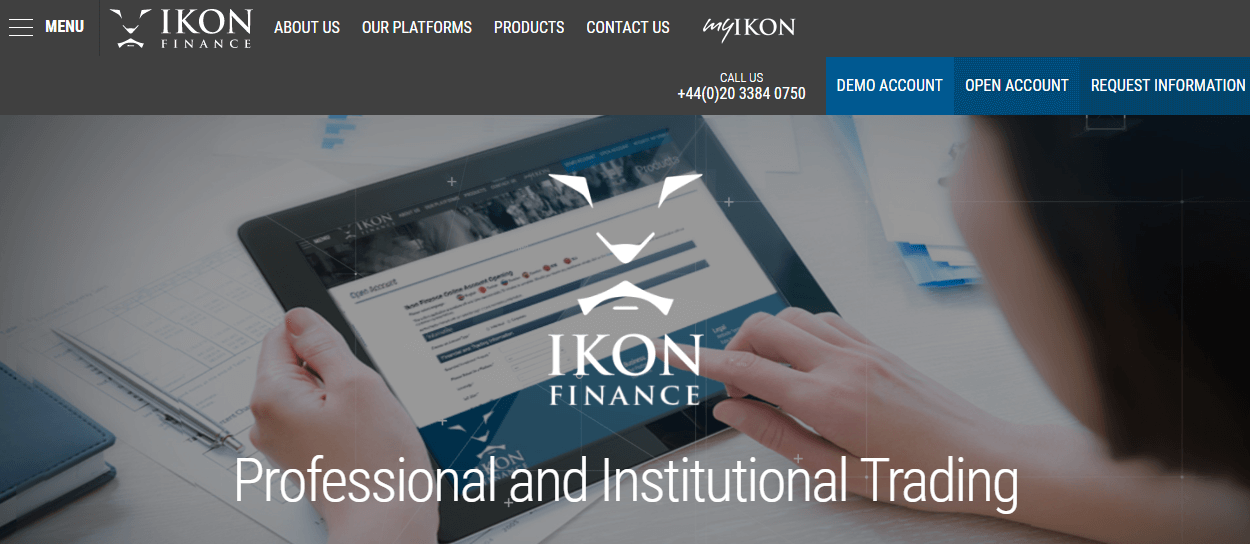 Ikon Finance website Ikon Finance website