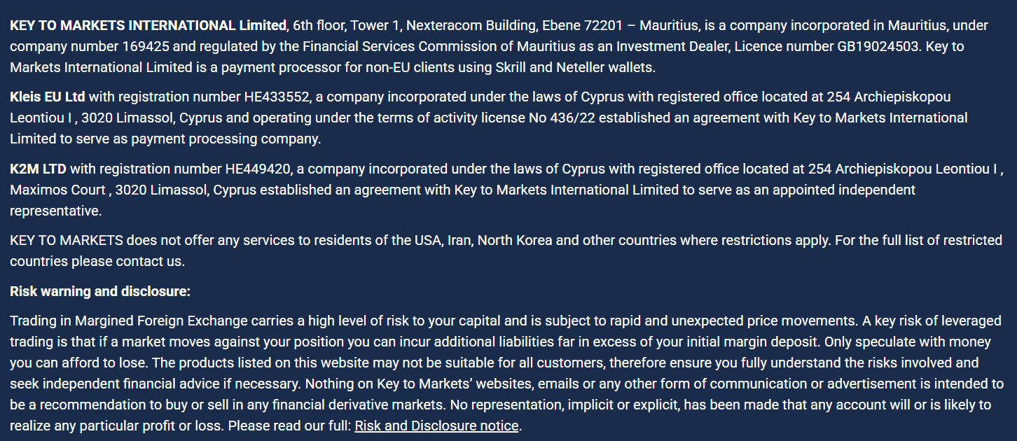 Key to Markets Regulation Review