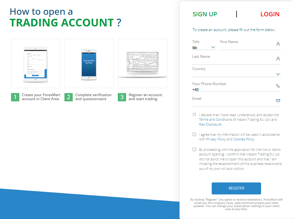 ForexMart Account Opening Review