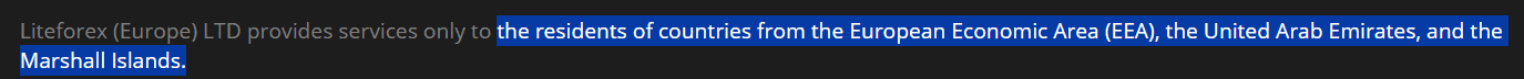 LiteForex Restricted Countries Review