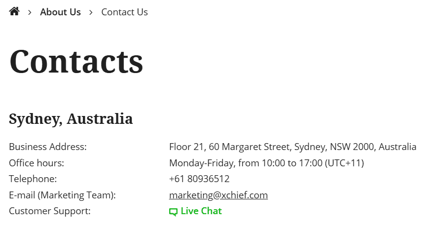 xChief Customer Support Review