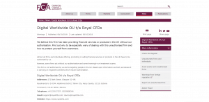 Digital Worldwide OU, RoyalCFDs