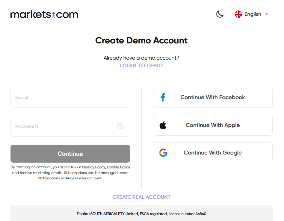Markets.com Account Opening Review