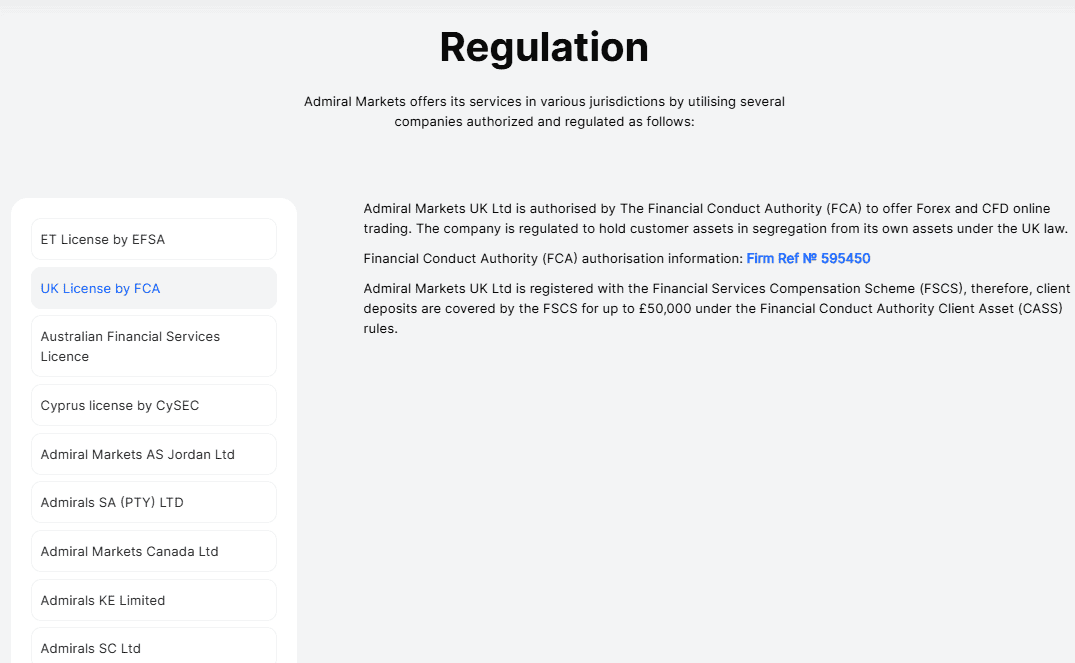Admiral Markets Regulation Review