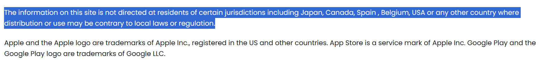 Trade.com Restricted Regions Review