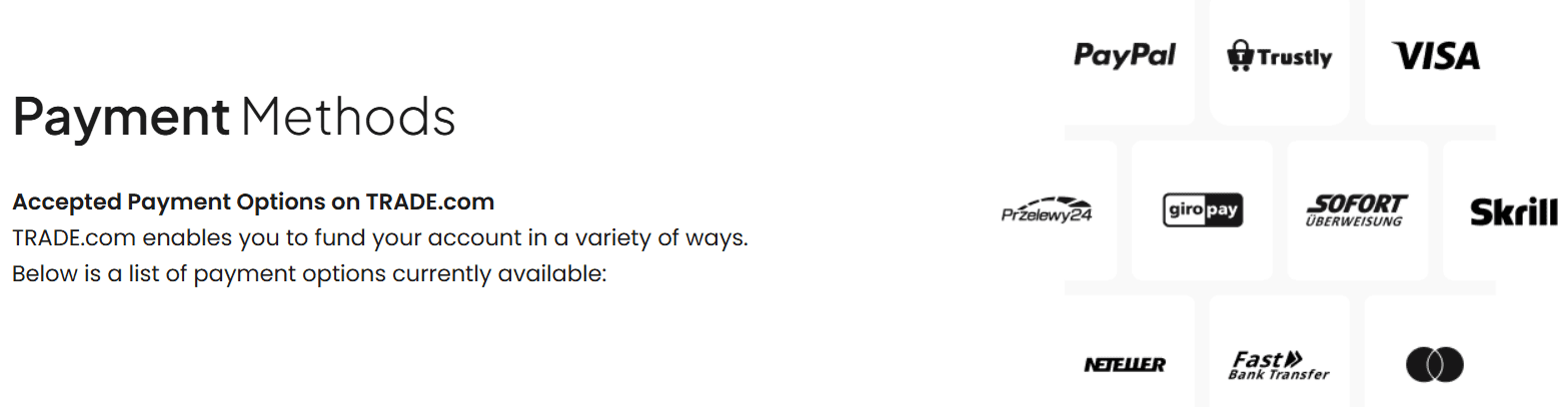 Trade.com Deposit/Withdrawal Review