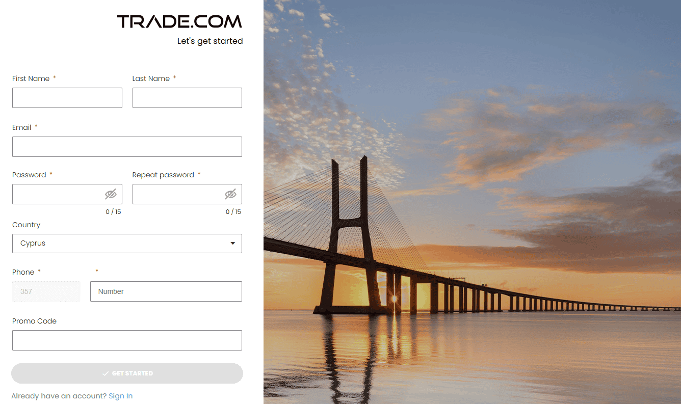 Trade.com Account Opening Review