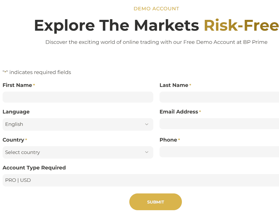BP Prime Demo Account Opening Review