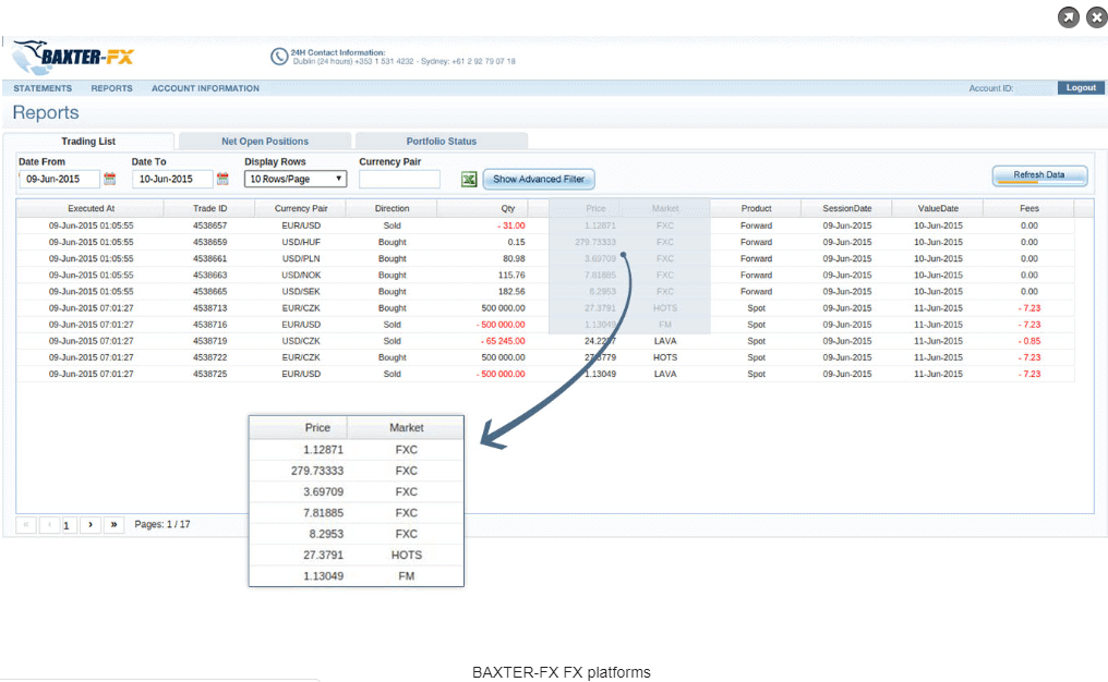 Baxter FXclearing Baxter FXclearing