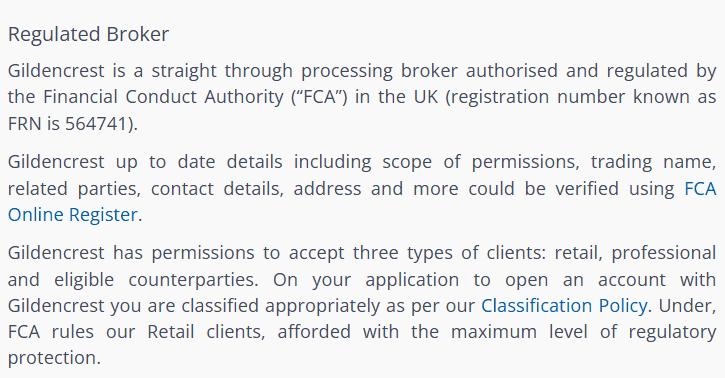 Gildencrest Capital Regulation Review