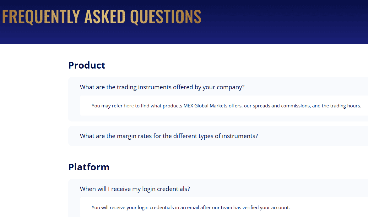 MEX Exchange Support Review