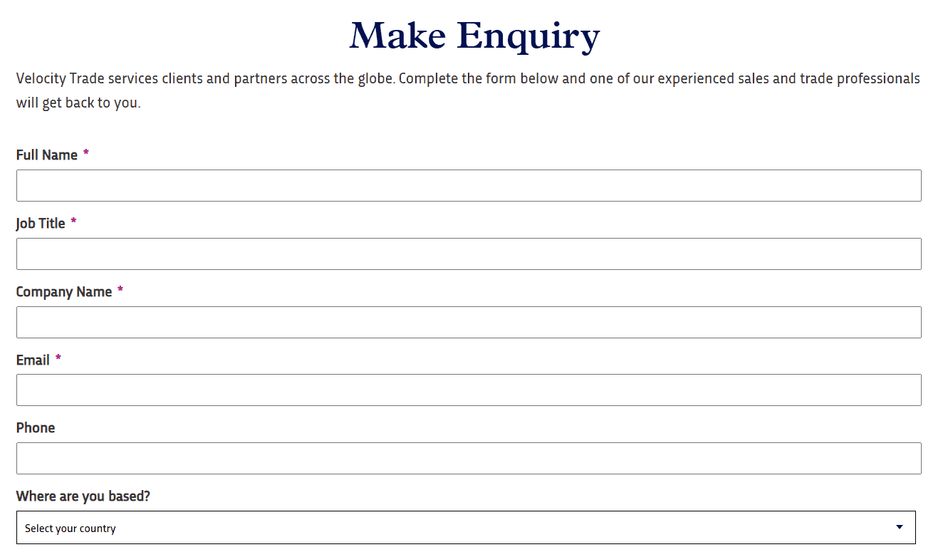 Velocity Trade Account Opening Review