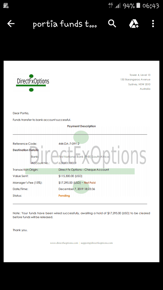 Directfxoptions Withdrawal Issue