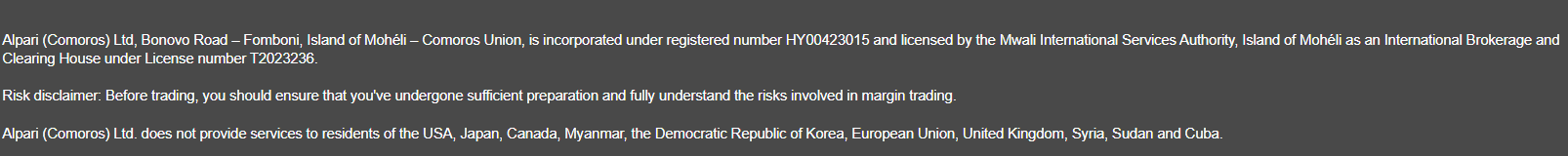 Alpari Regulation Review