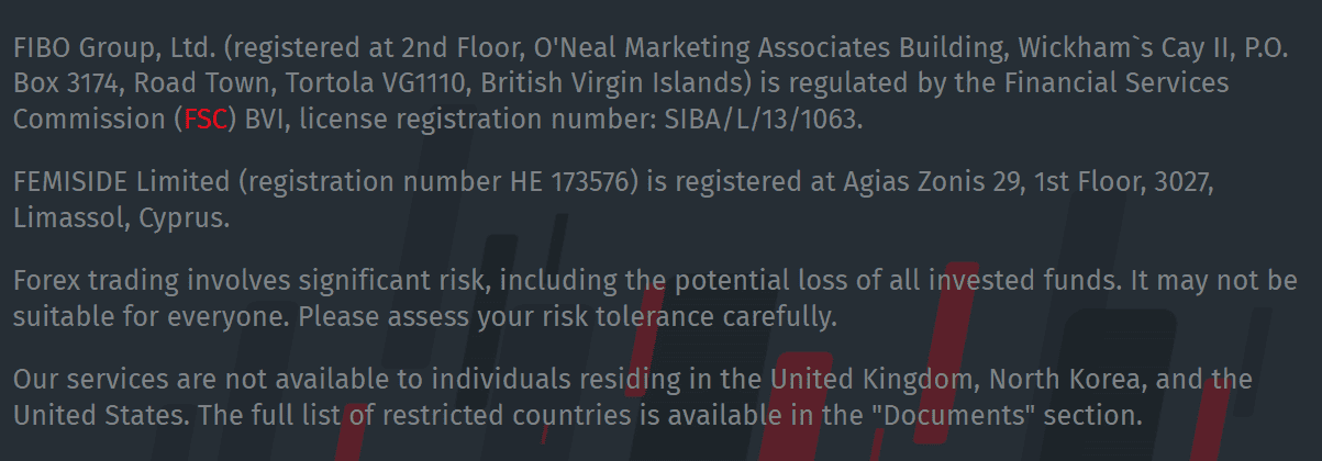 FIBO Group Regulation Review