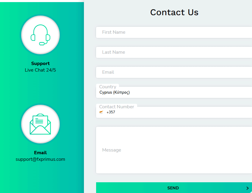 FXPrimus Customer Support Review