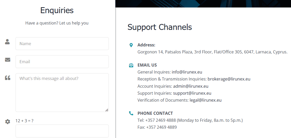 Lirunex Customer Support Review