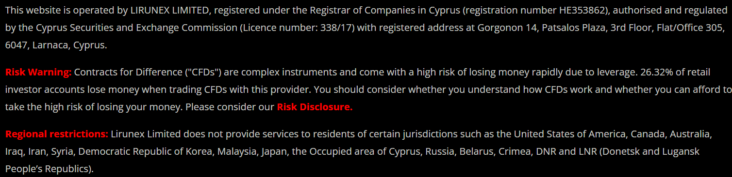 Lirunex Regulation Review