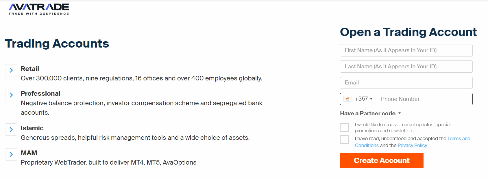 AvaTrade Accounts Review