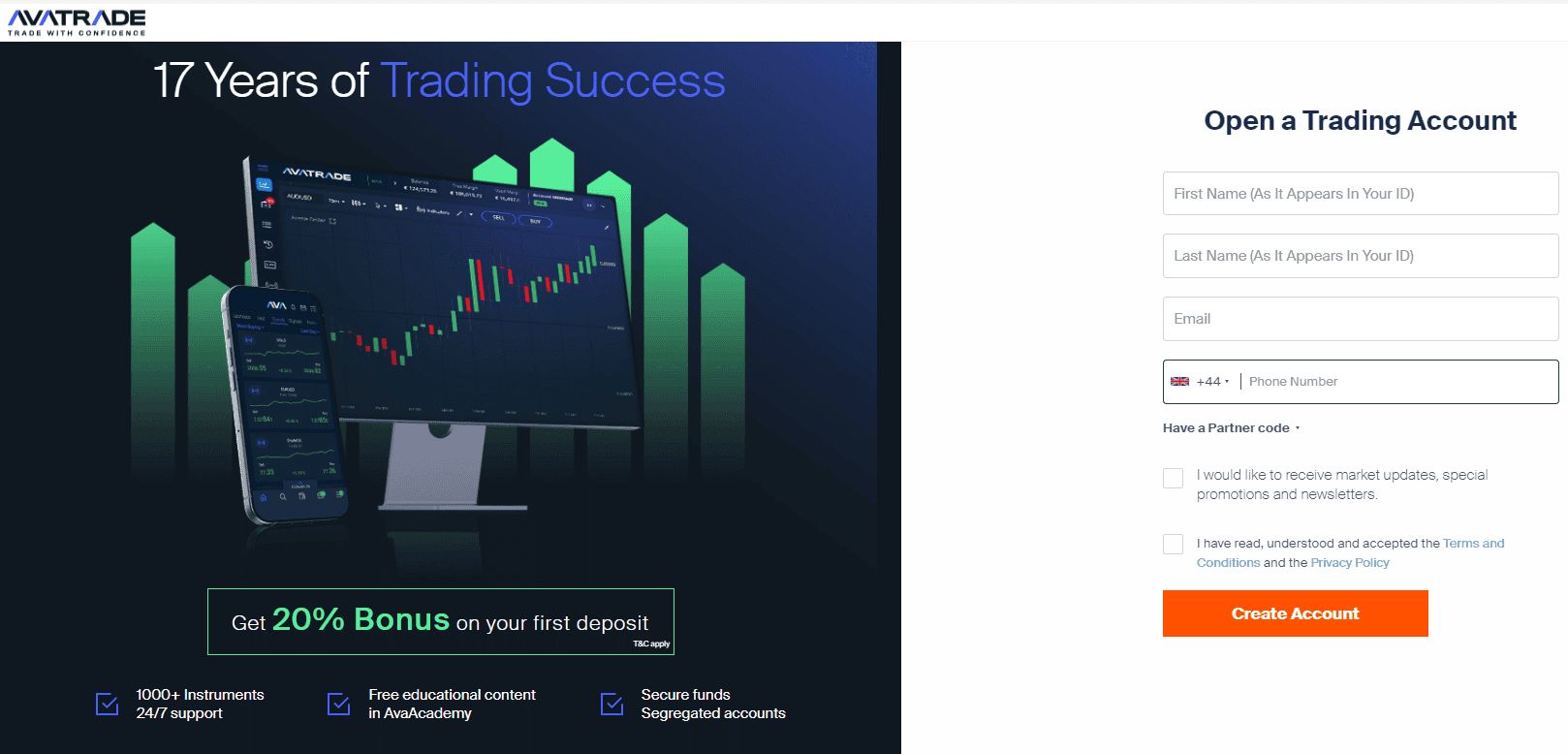 AvaTrade Account Opening Review