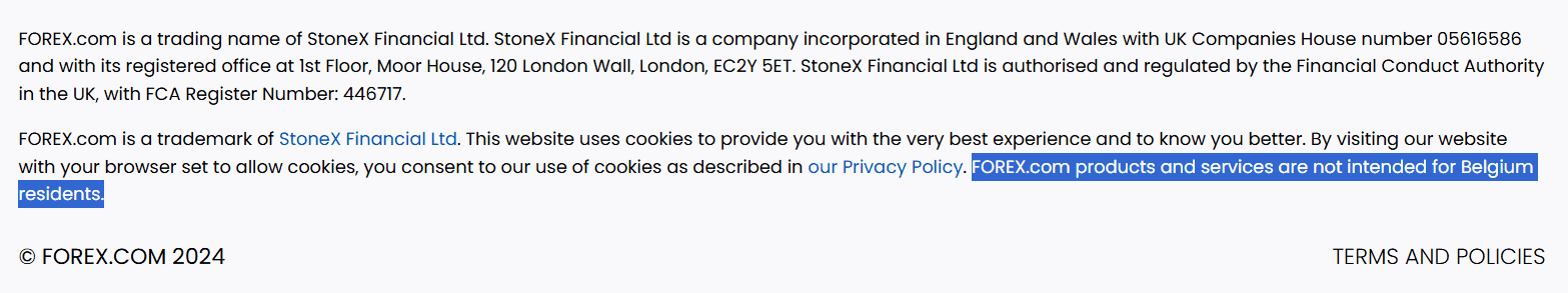 Forex.com Restricted Regions Review