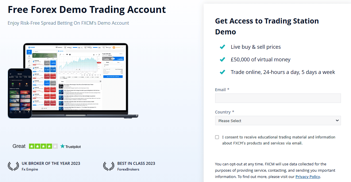 FXCM Account Opening Review