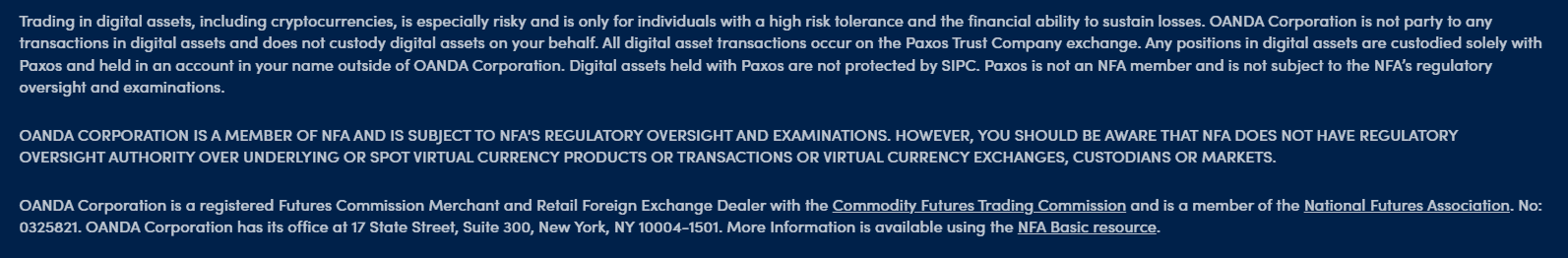 OANDA License Review