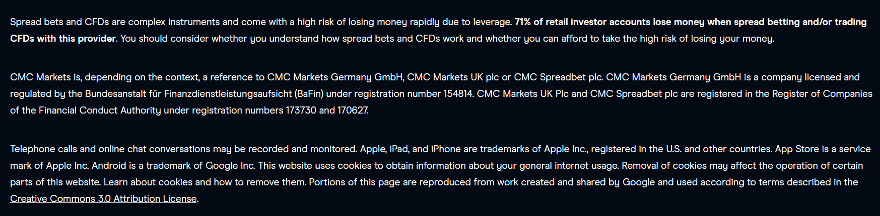 CMC Markets License Review