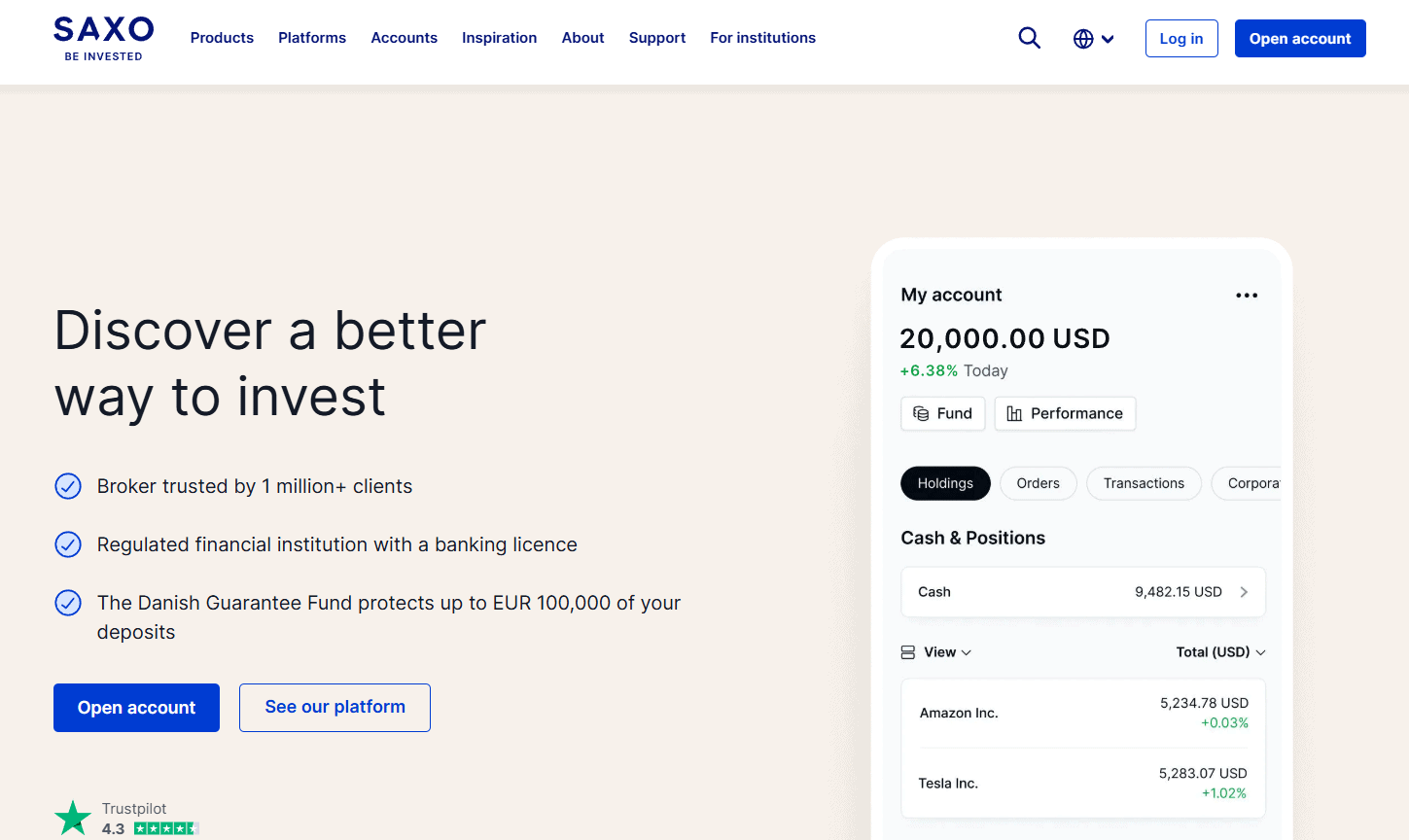 Saxo Bank Website Review