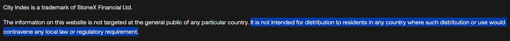 City Index Restricted Regions Review