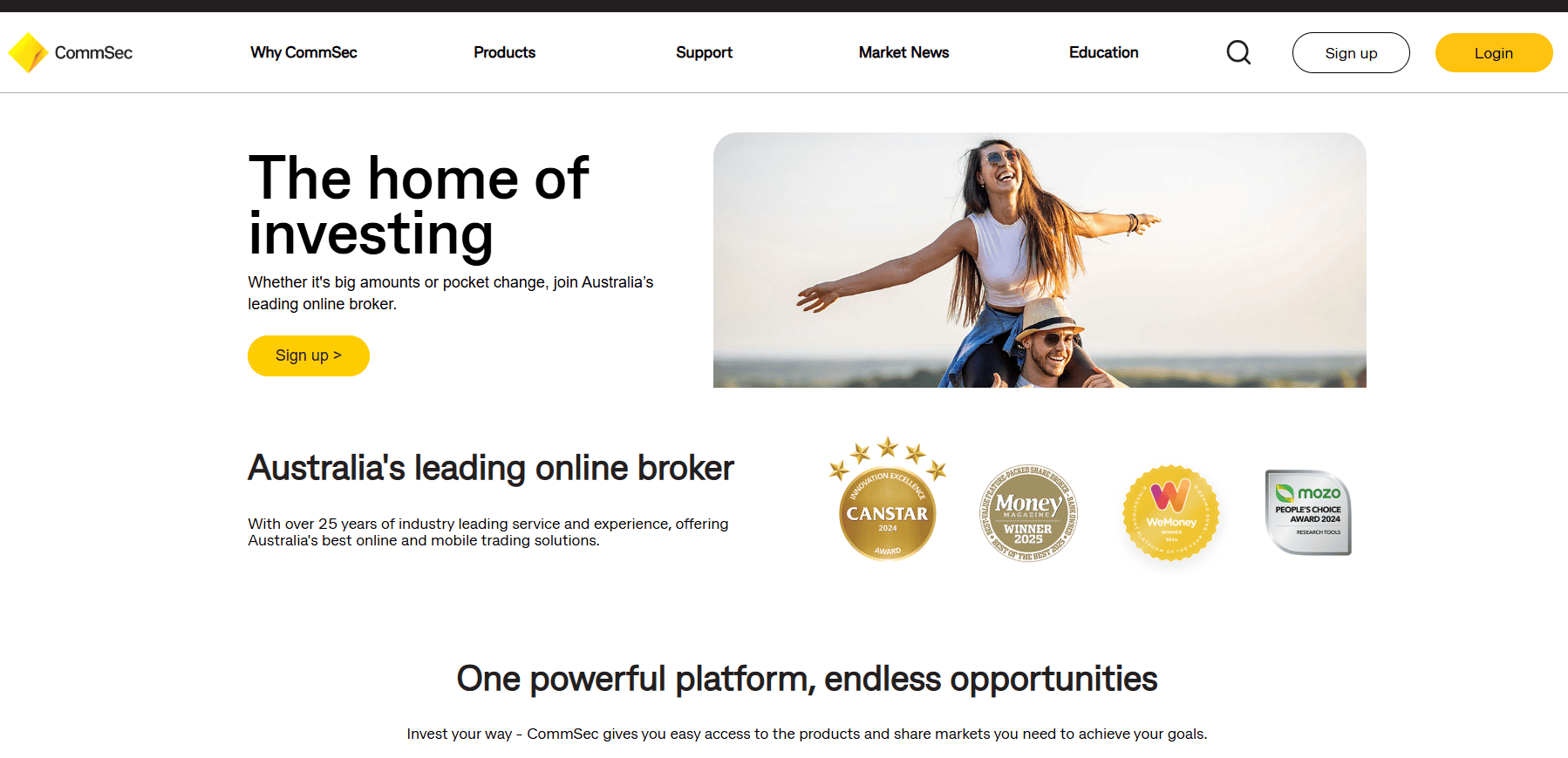 CommSec Website Review